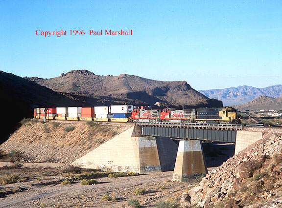 SD45 at Kingman Canyon Oct 1996